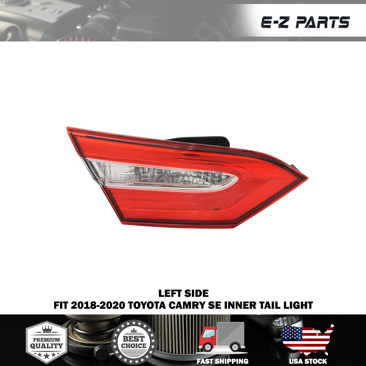 For 2018-2020 Toyota Camry SE Driver Side Inner LH Tail Light