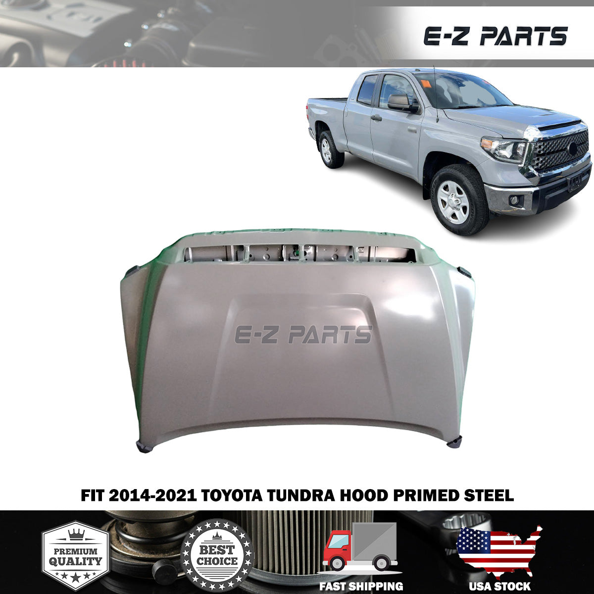 Fit 2014-2021 Toyota Tundra Hood Steel