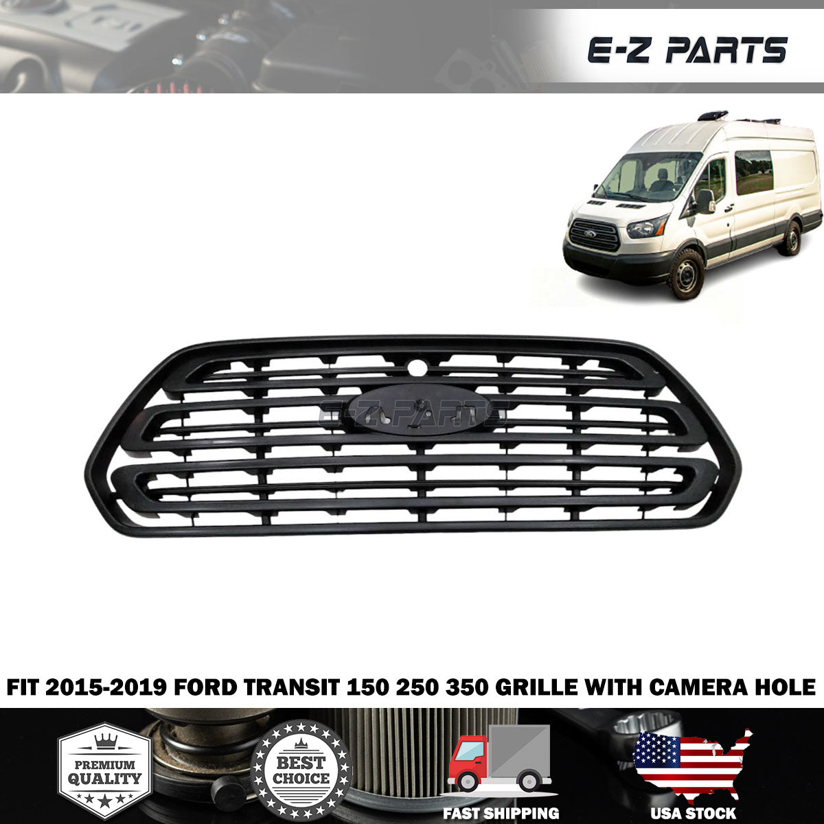 For 2015-2019 Ford Transit 150 250 350 Grille