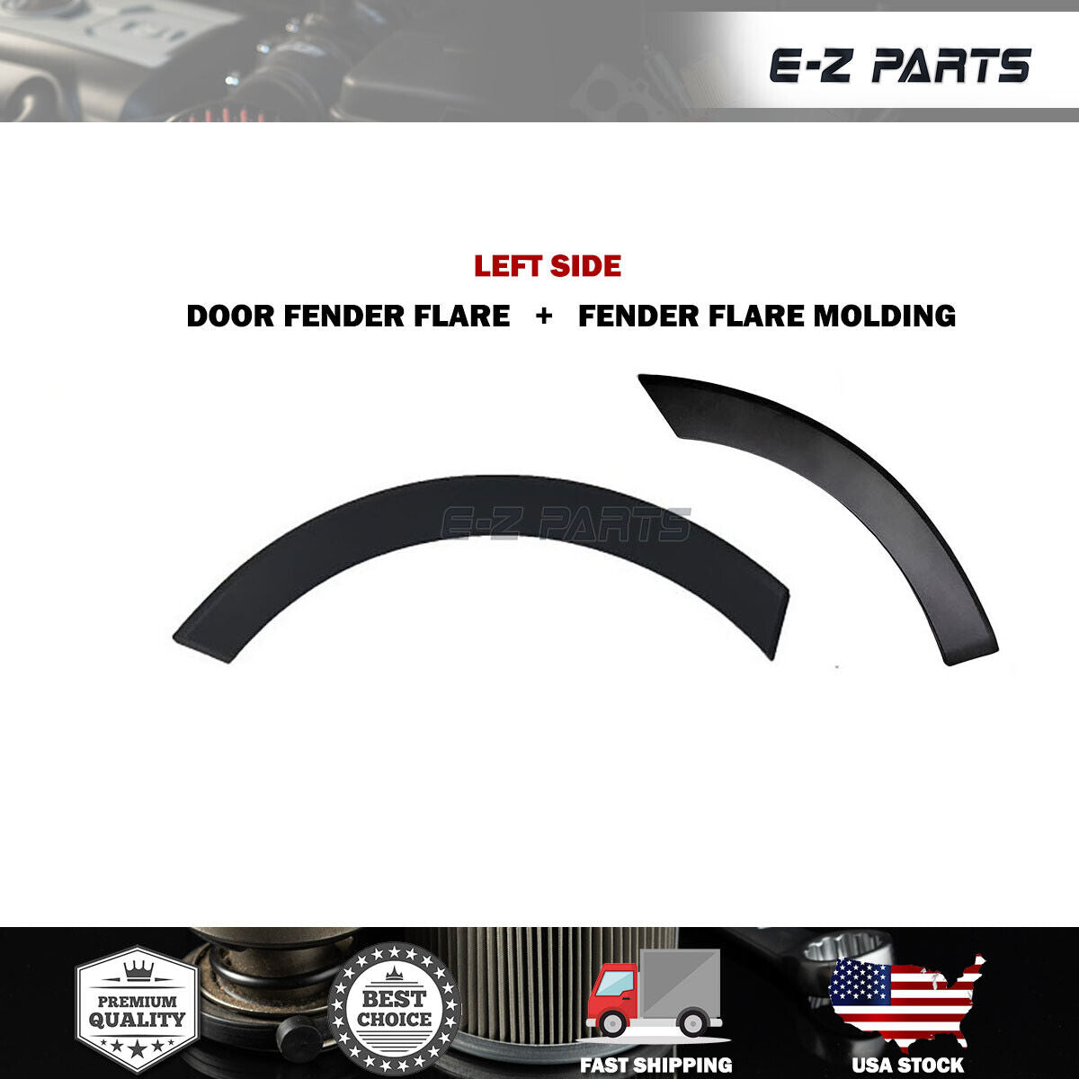 Fit 2015-2019 Ford Transit Left Side Two Piece Fender Flare for Fender and Door