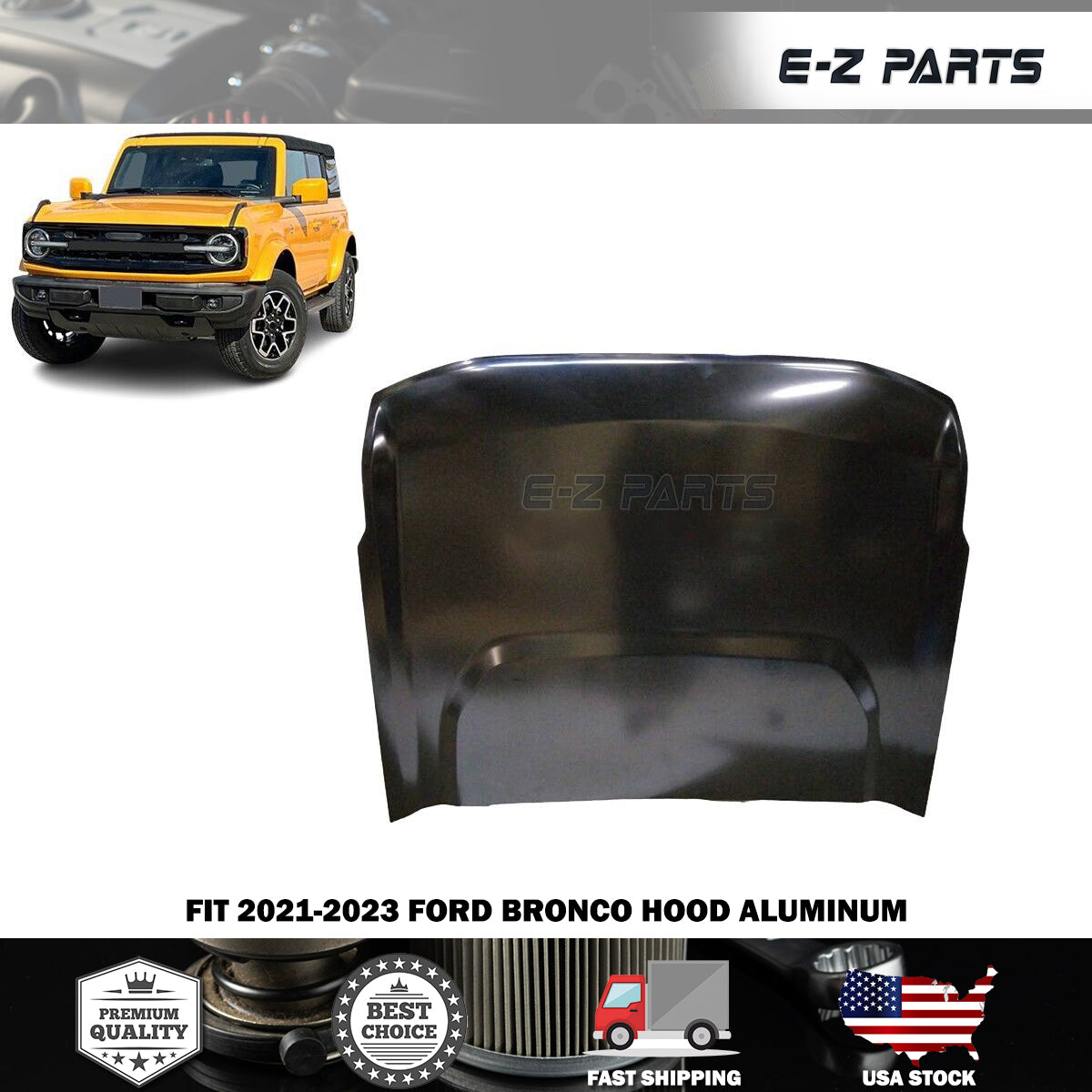 For 2021-2023 Ford Bronco Hood Aluminum