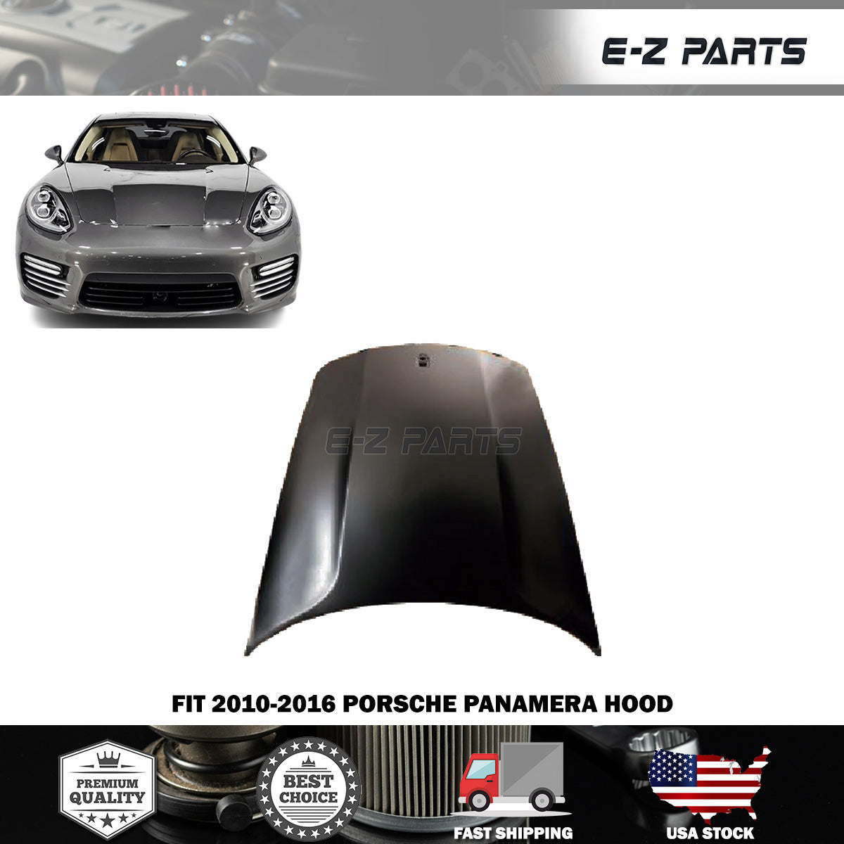 Fit 2010-2016 Porsche Panamera Hood