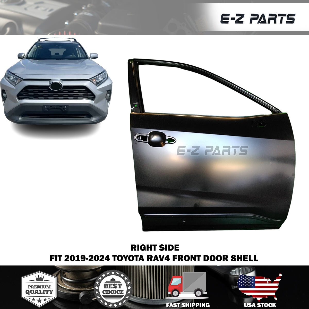 For 2019-2021 Toyota RAV4 Right Front Door Shell Passenger Front