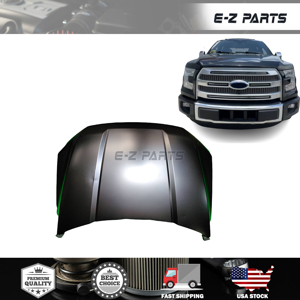 Fit 2015-2020 Ford F150 Hood Aluminum