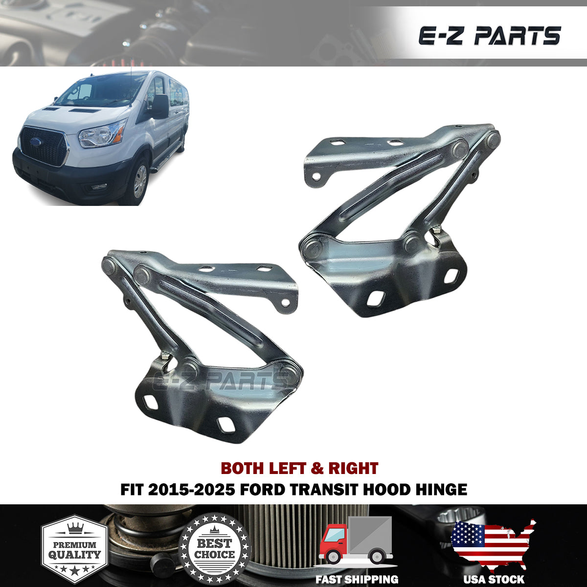 Fit 2015-2025 Ford Transit Both Left and Right Hood Hinge