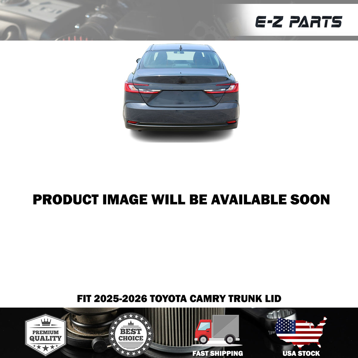 Fit 2025-2026 Toyota Camry Trunk Lid