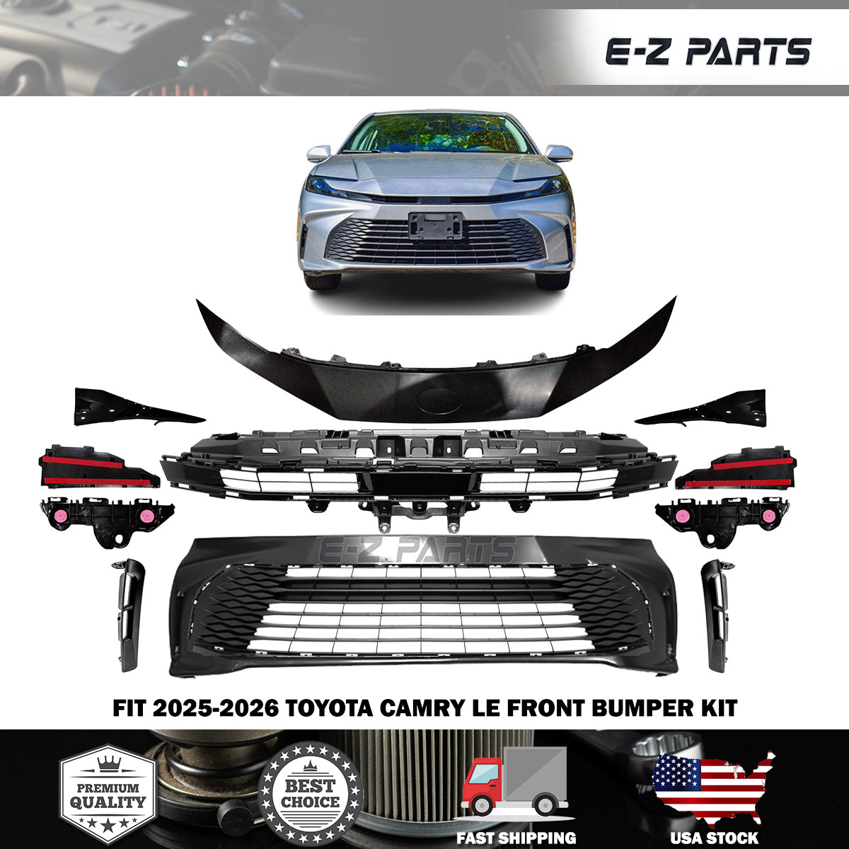 Fit 2025-2026 Toyota Camry LE Front Bumper Kit