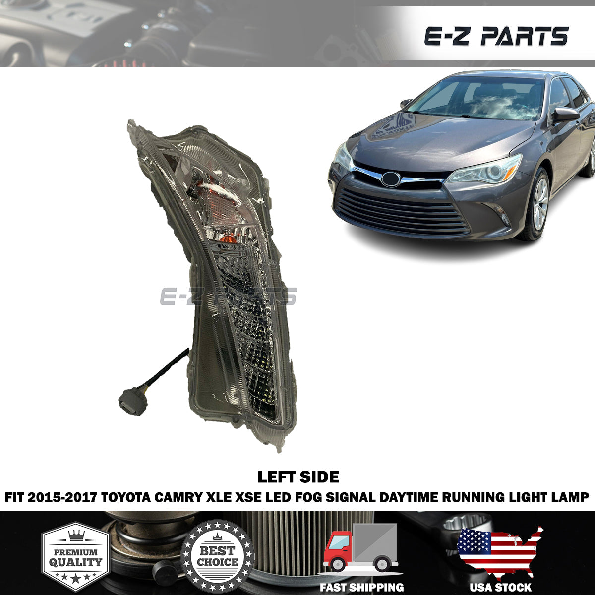 For 2015-2017 Toyota Camry LED Left Fog Signal Daytime Running Light Lamp XLE