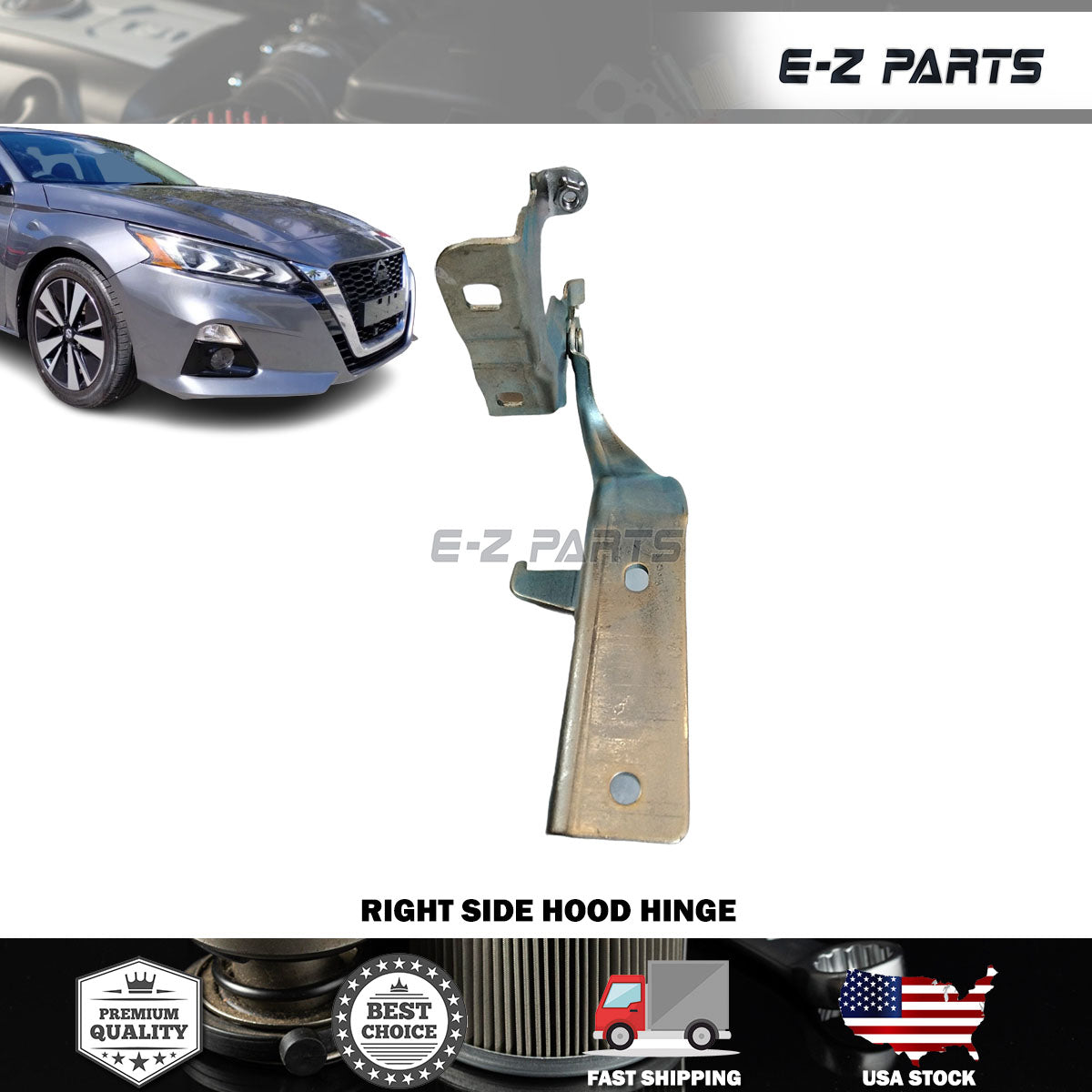 For 2019-2021 Nissan Altima Hood Hinge Right