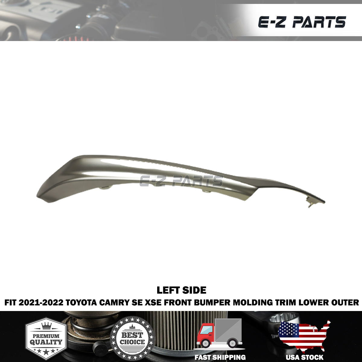 For 2021-2022 Toyota Camry SE XSE Front Left Front Bumper Molding Trim Lower