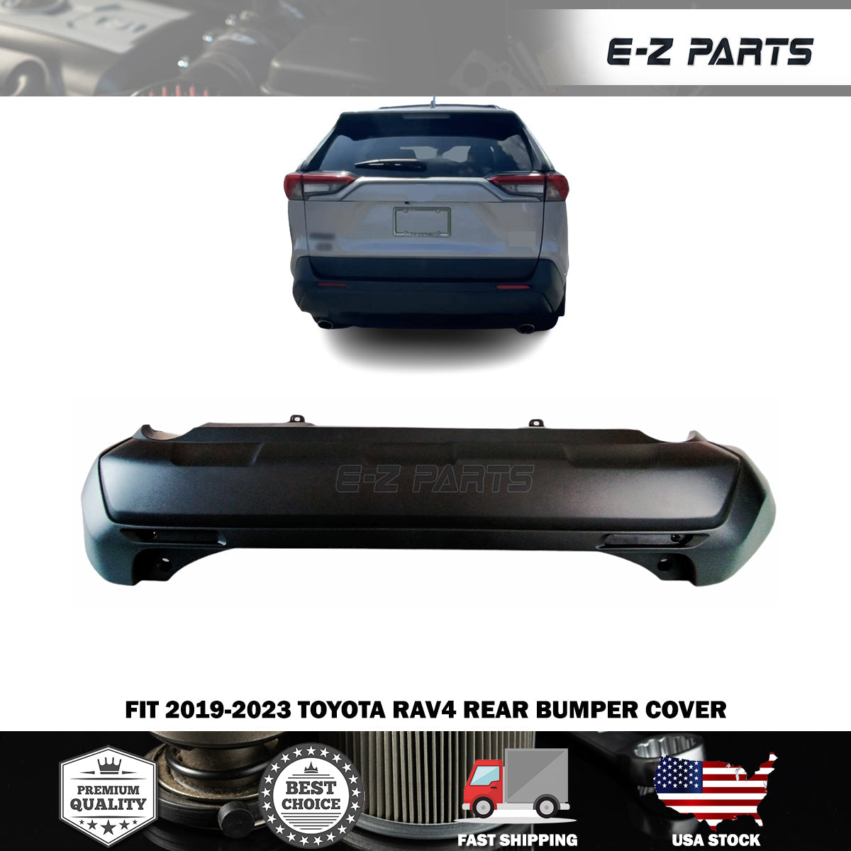 For 2019-2023 Toyota Rav4 Rear Bumper Cover 52159-0R160