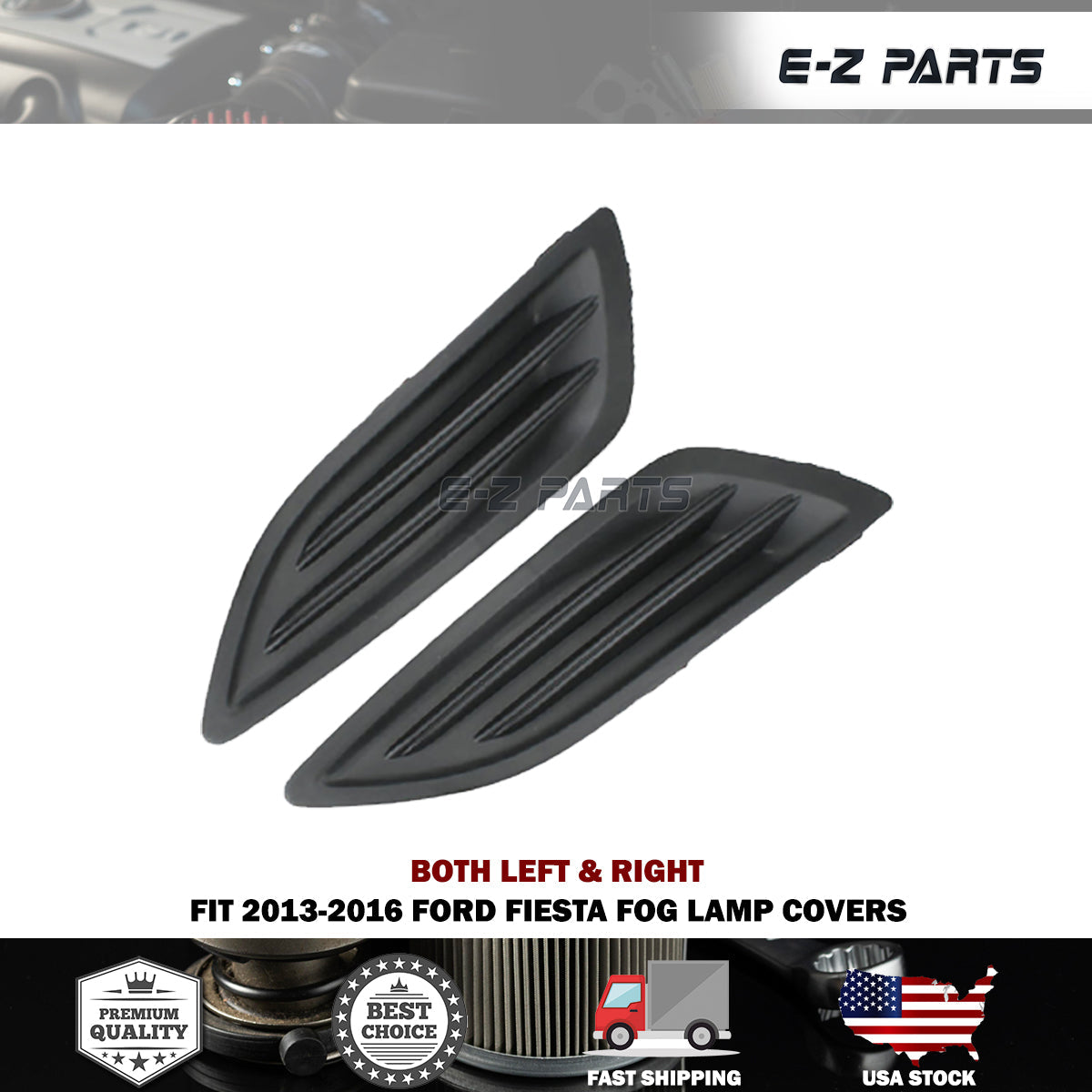 FOR 2013-2016 FORD FIESTA FOG LAMP COVERS LH And RH SET