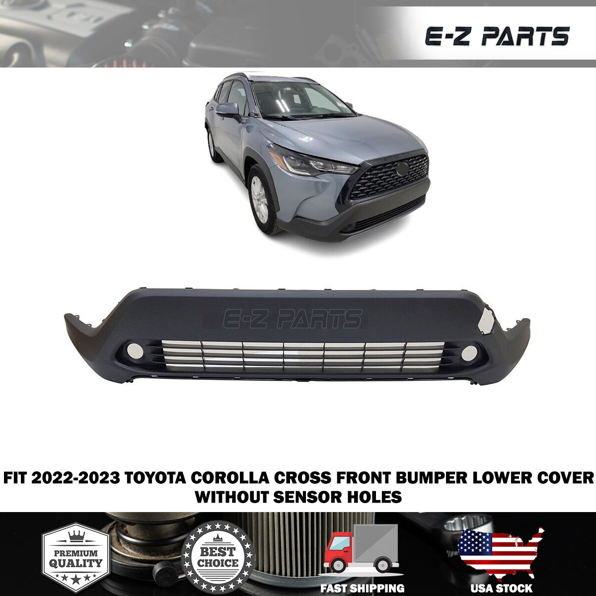 For 2022-2023 Toyota Corolla Cross Front Bumper Lower Cover