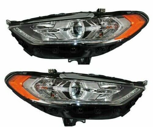 Premium Quality for 2017-2019 Ford Fusion Halogen w/Signature Lamps Left & Right