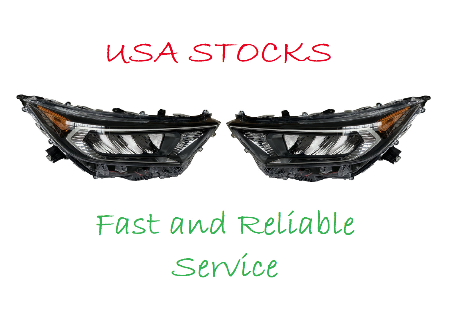 FOR 2020 2019 TOYOTA RAV4 HEADLIGHT XLE LE CHROME Bothe LH & RH Side NEW Pair