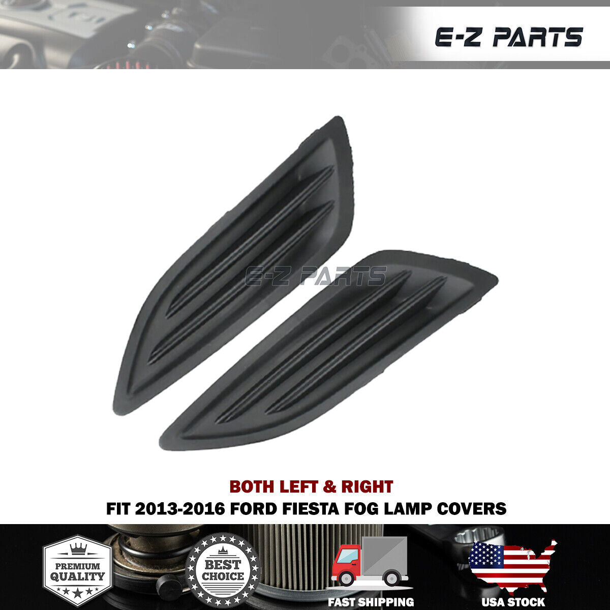 FOR 2013-2016 FORD FIESTA FOG LAMP COVERS LH And RH SET
