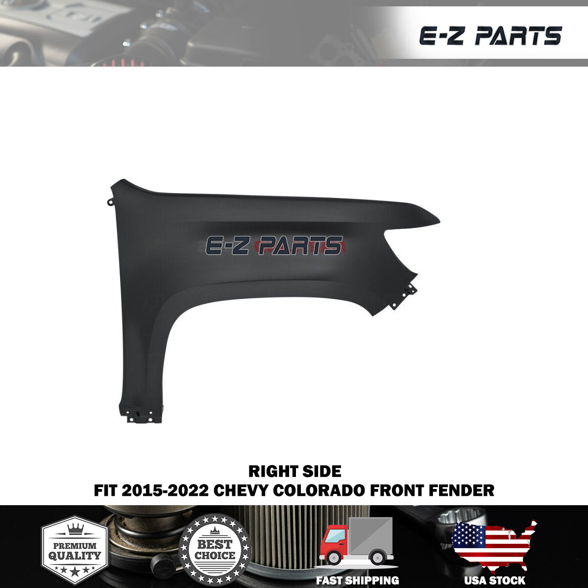 For 2015-2022 Chevy Colorado Right Front Fender Passenger Side RH
