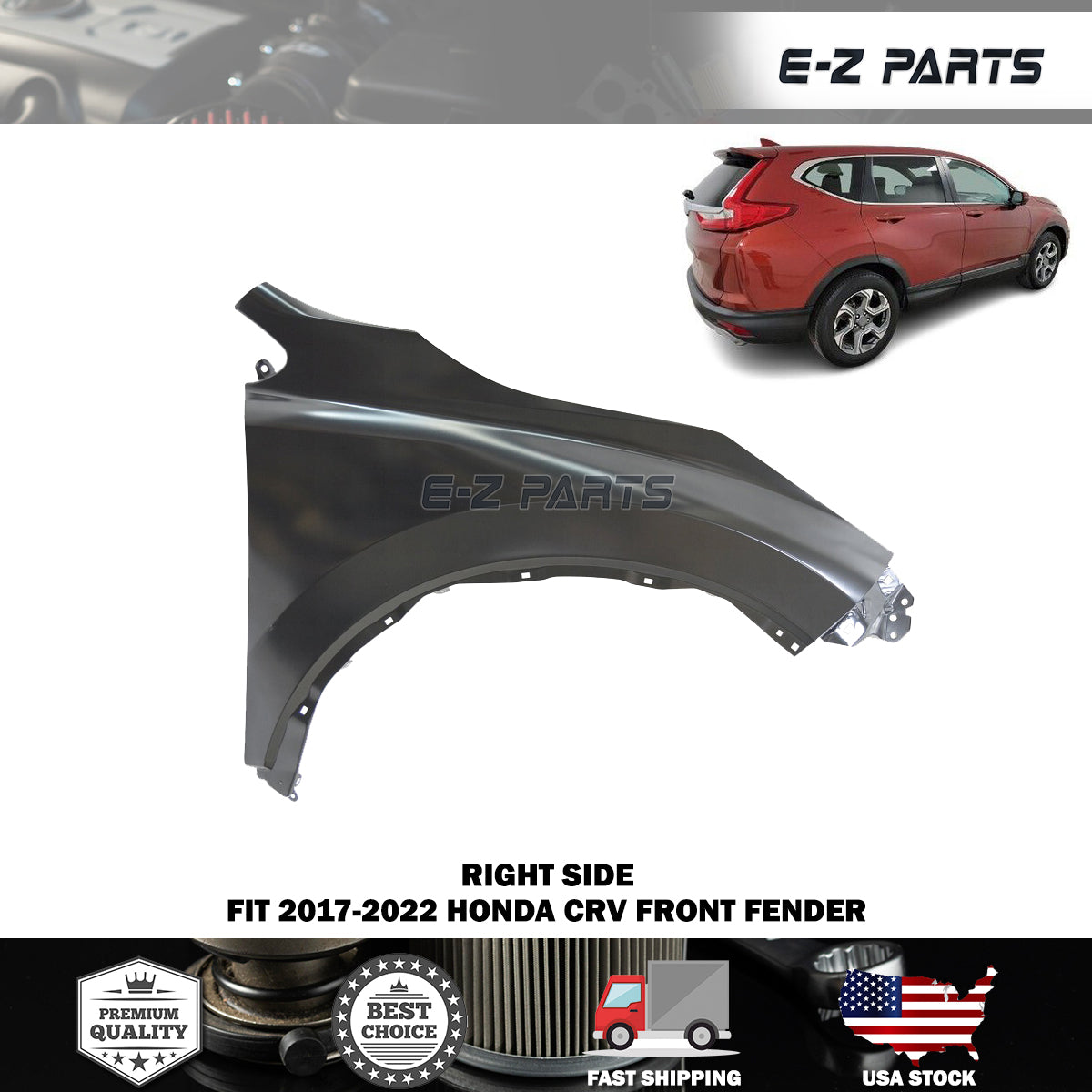 For 2017-2022 Honda CRV Right Front Fender Passenger Side RH