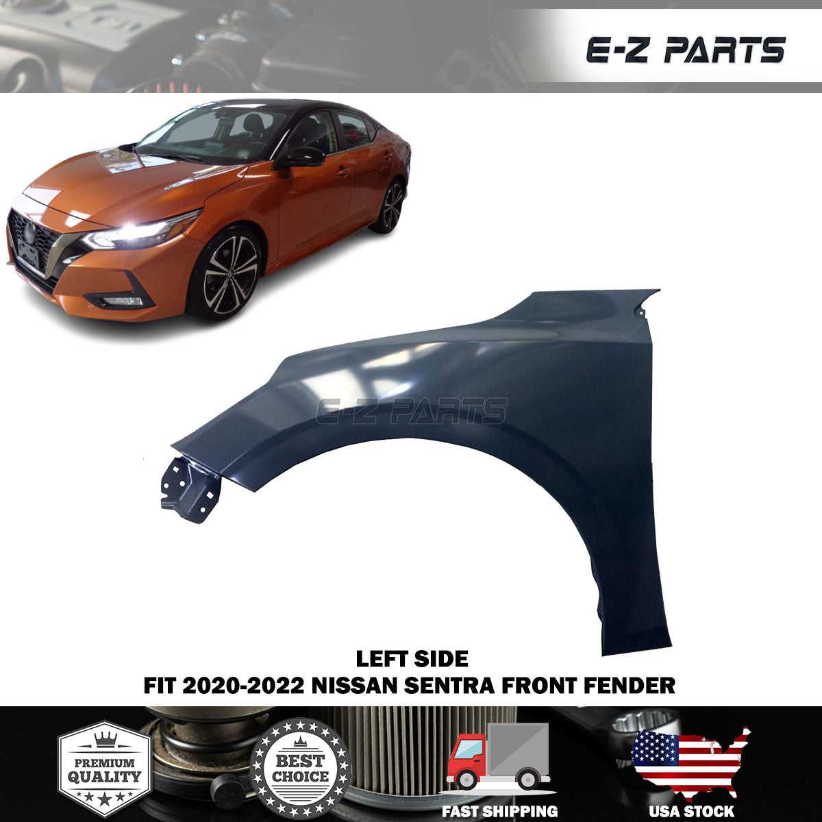 For 2020-2022 Nissan Sentra Left Front Fender Driver Side LH