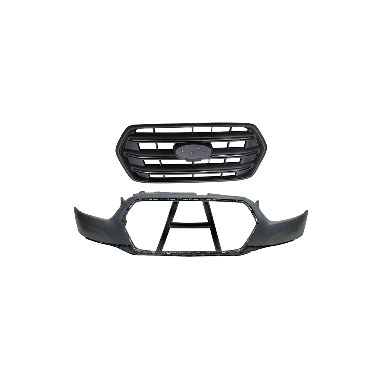 For 2020-2023 Ford Transit Front Upper Bumper with Upper Grille Black Surround