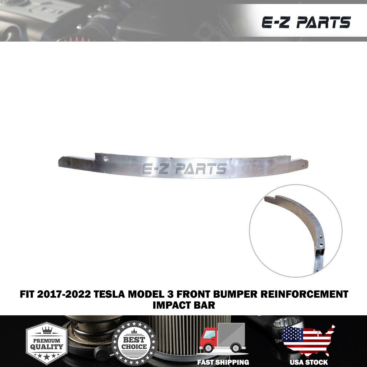 For 2017-2022 Tesla Model 3 Front Bumper Reinforcement Impact Bar