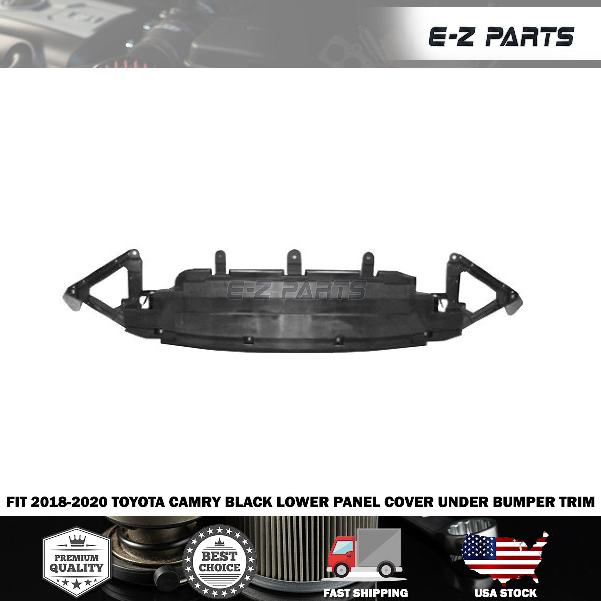 For 2018-2020 Toyota Camry Black Lower Panel Cover Under Bumper Trim