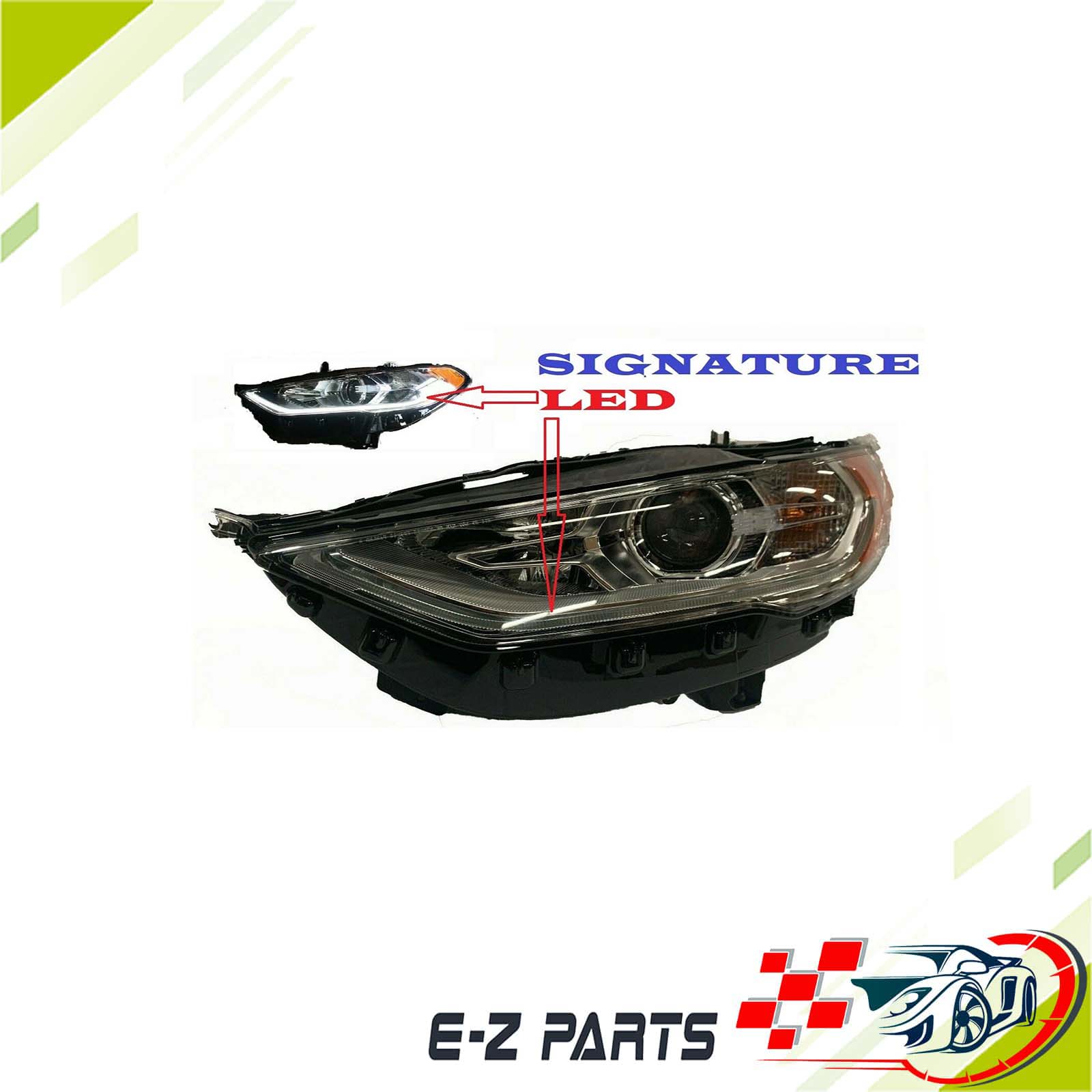 Premium Quality for 2017-2020 Ford Fusion Halogen, with Signature Lamps Left LH HS7Z13008H