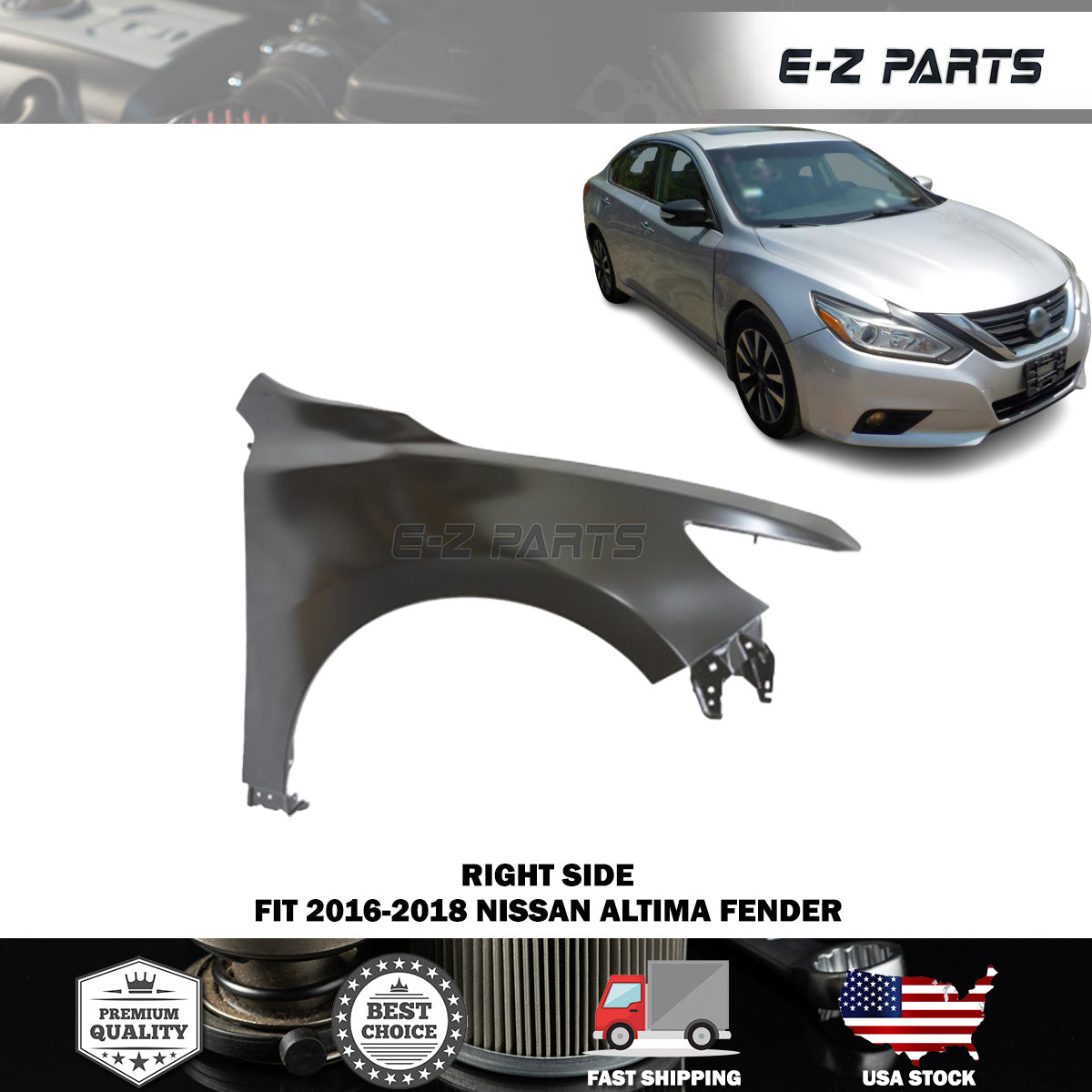 For 2016-2018 Nissan Altima Fender Right Side