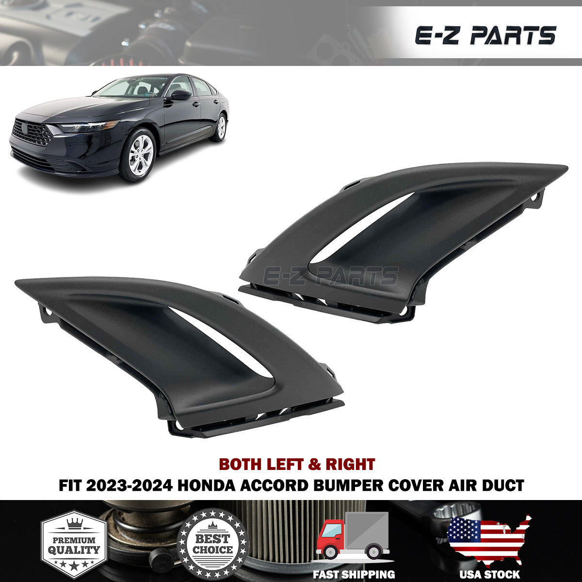 For 2023-2024 Honda Accord Bumper Cover Air Duct Both Left & Right
