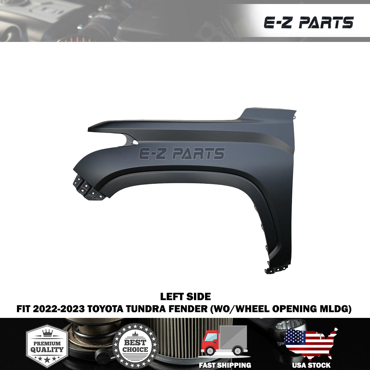 For 2022-2023 Toyota Tundra Left Fender Steel Driver Side LH