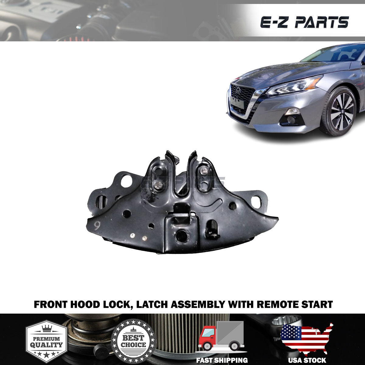 For 2019-2021 Nissan Altima Front Hood Lock, Latch Assembly With Remote Start