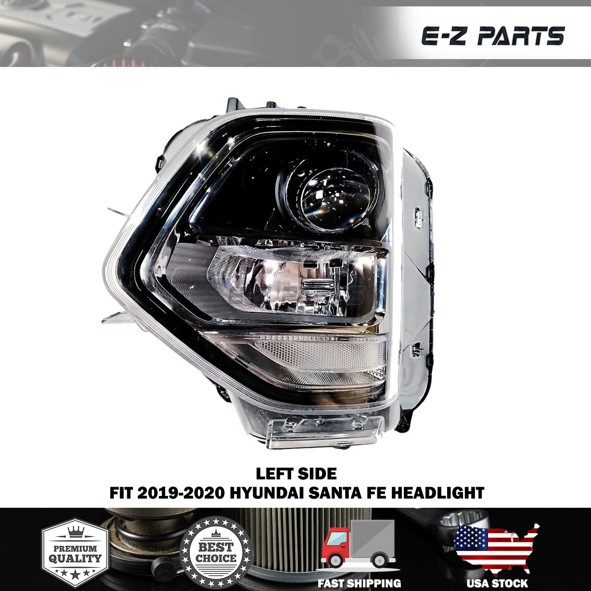 Premium Quality for 2019-2020 Hyundai Santa Fe Headlights Left Side