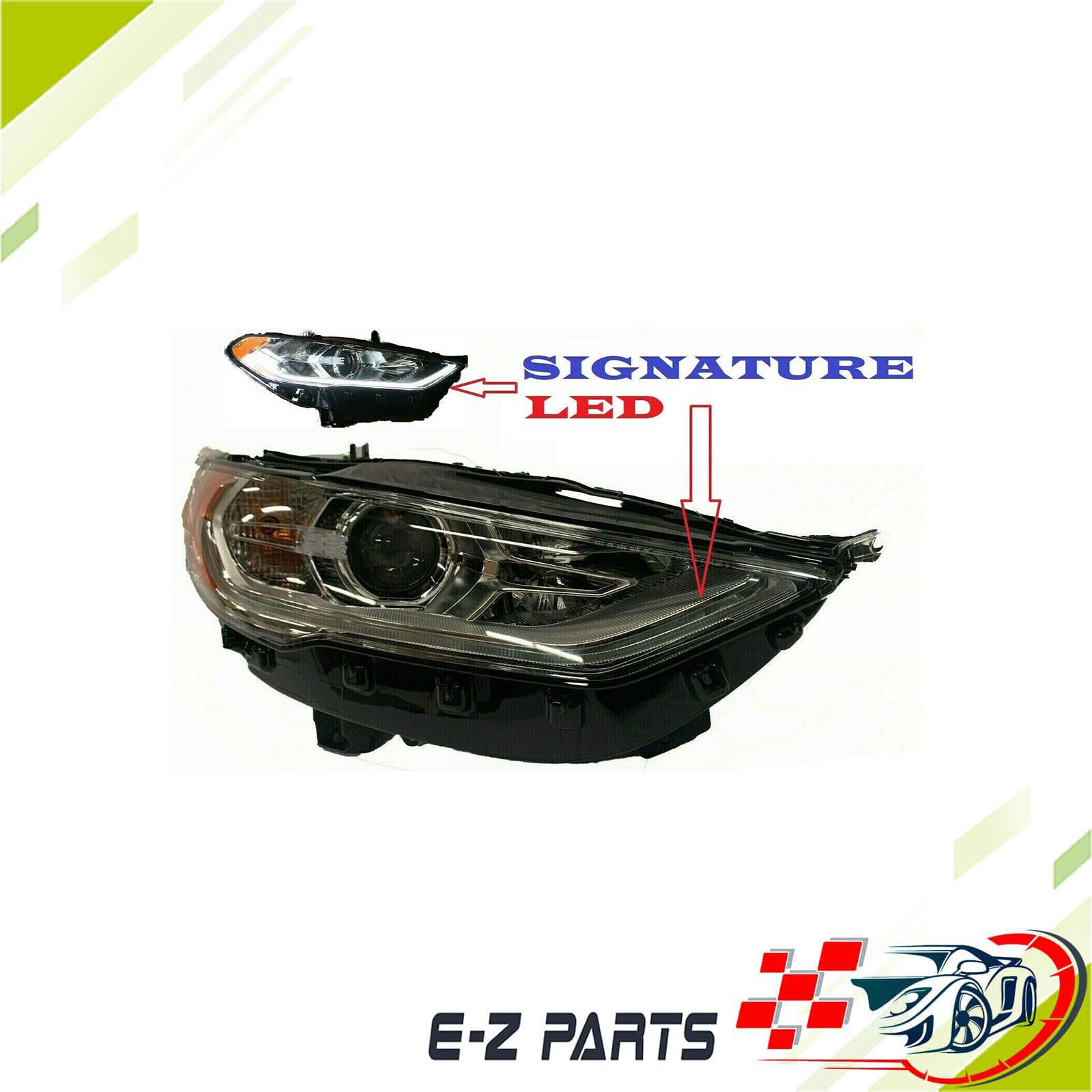 Premium Quality for 2017-2020 Ford Fusion Halogen, with Signature Lamps. RH