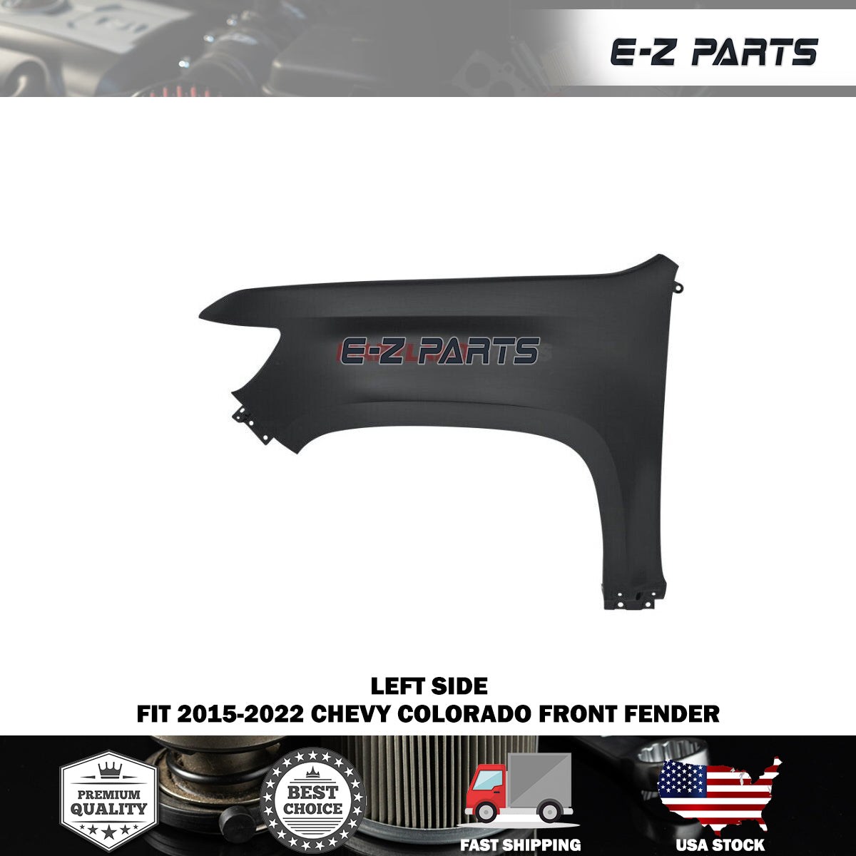 For 2015-2022 Chevy Colorado Left Front Fender Driver Side LH