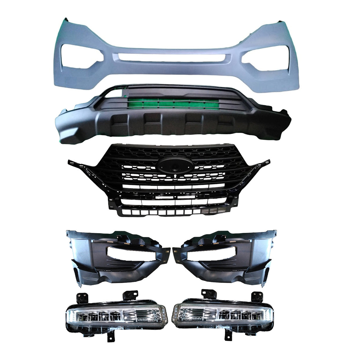 For 2020-2022 Ford Explorer Bumper kit with Grille and Fog Lights and Covers