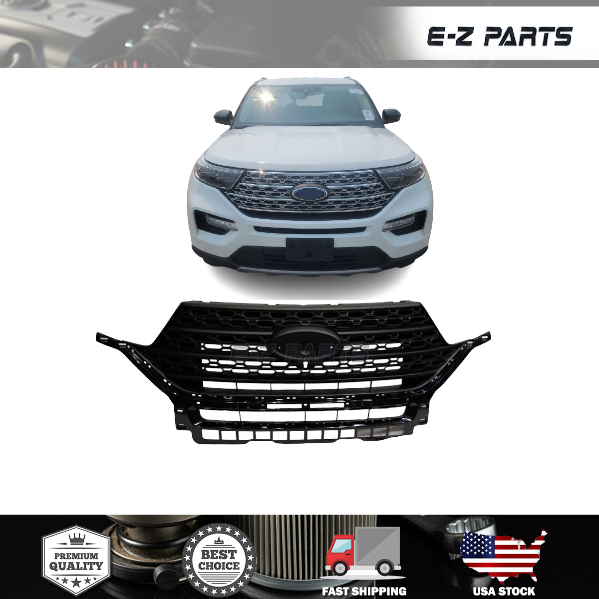 For 2020-2022 Ford Explorer Grille