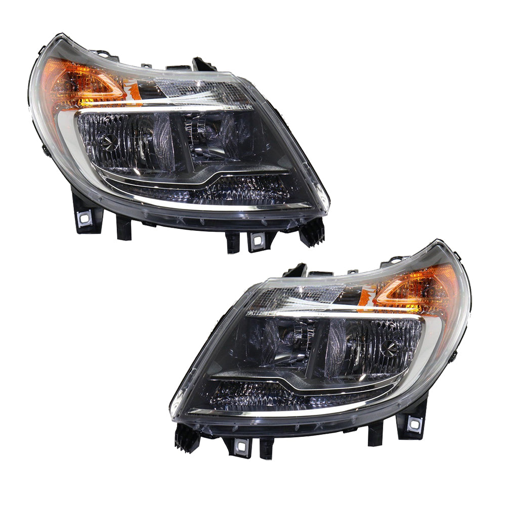 For 2019-2022 RAM Promaster Front Hood, Bumper Center and Corner Covers With Headlights without DRL