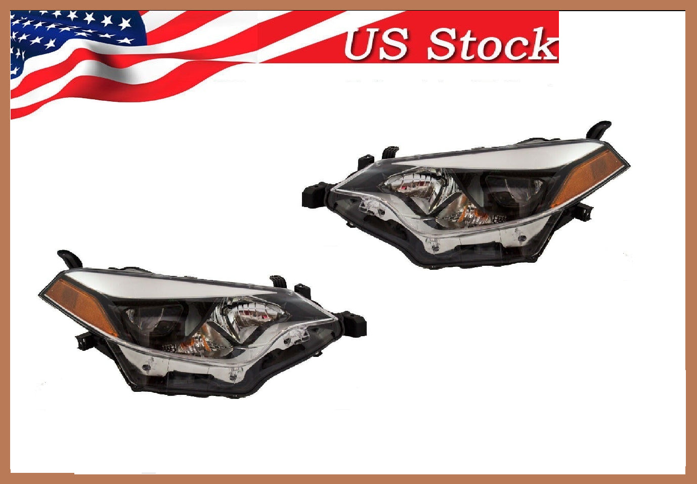 FOR 2016 2015 2014 TOYOTA COROLLA HEADLIGHT BOTH LEFT & RIGHT SIDE PAIR