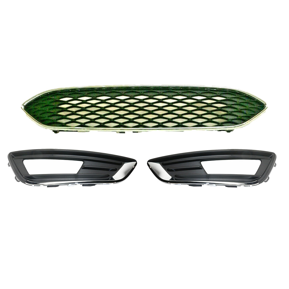 For 2015-2018 Ford Focus Upper Grille with Fog Light Covers