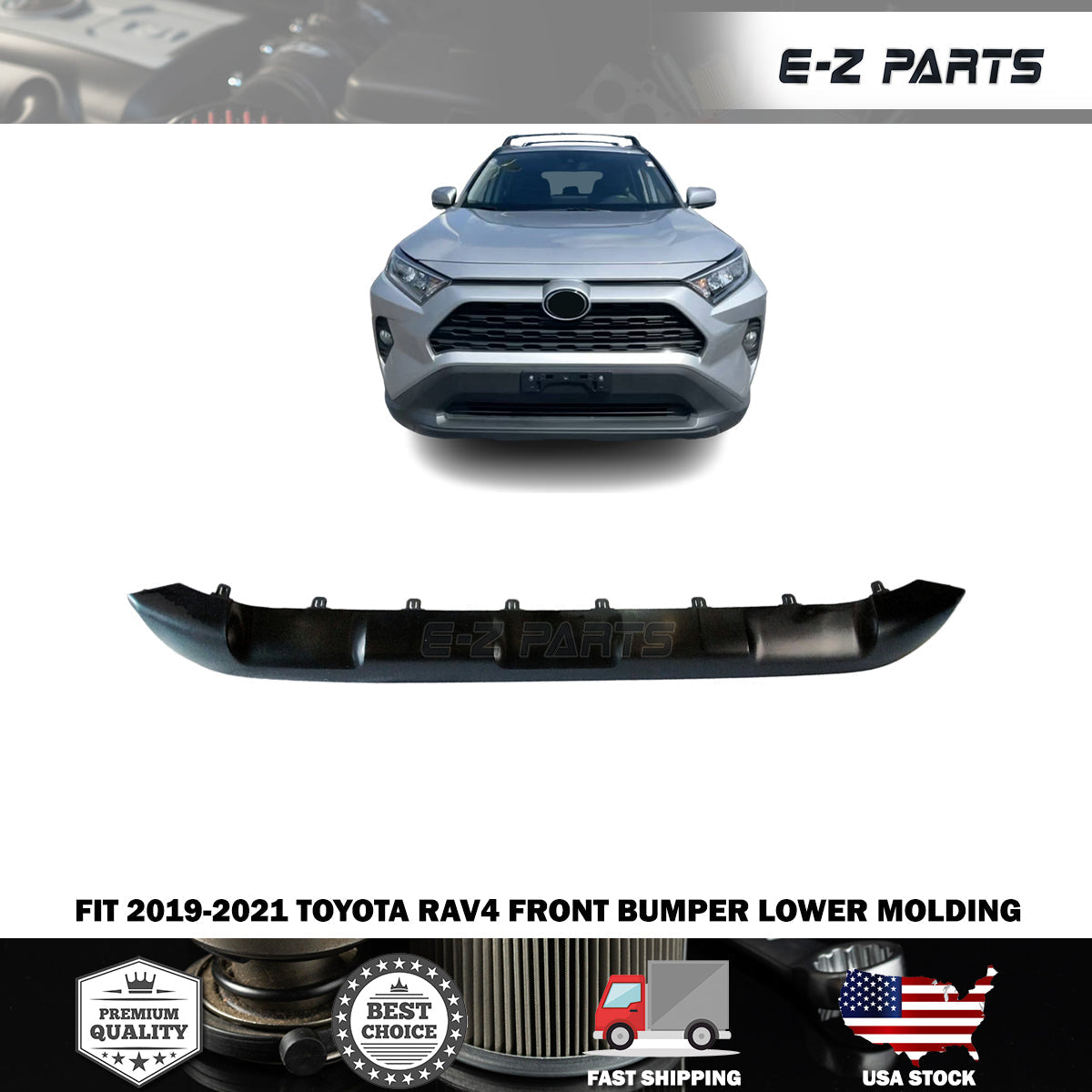 For 2019-2021 Toyota Rav4 Front Bumper Lower Molding 52711-0R080-B0
