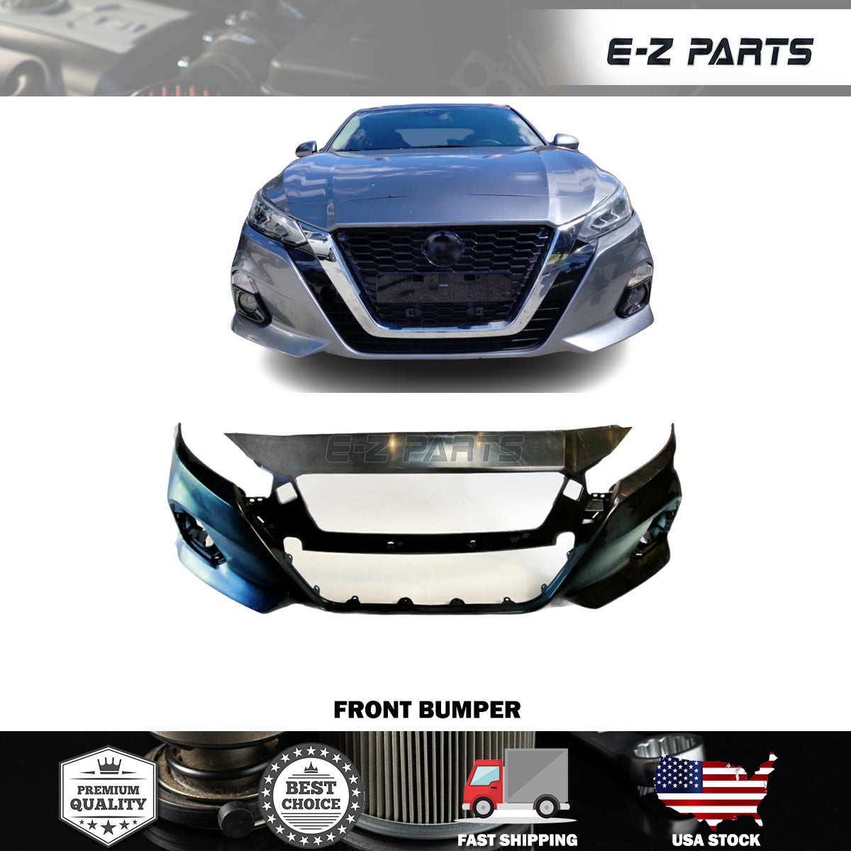 For 2019-2021 Nissan Altima Front Bumper