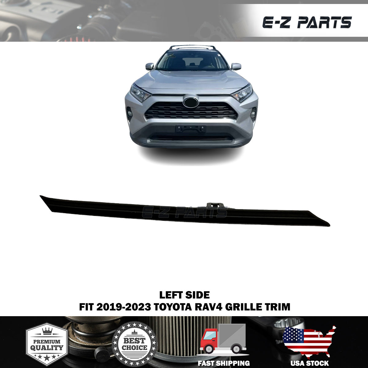 For 2019-2023 Toyota Rav4 Grille Trim Driver Left Side