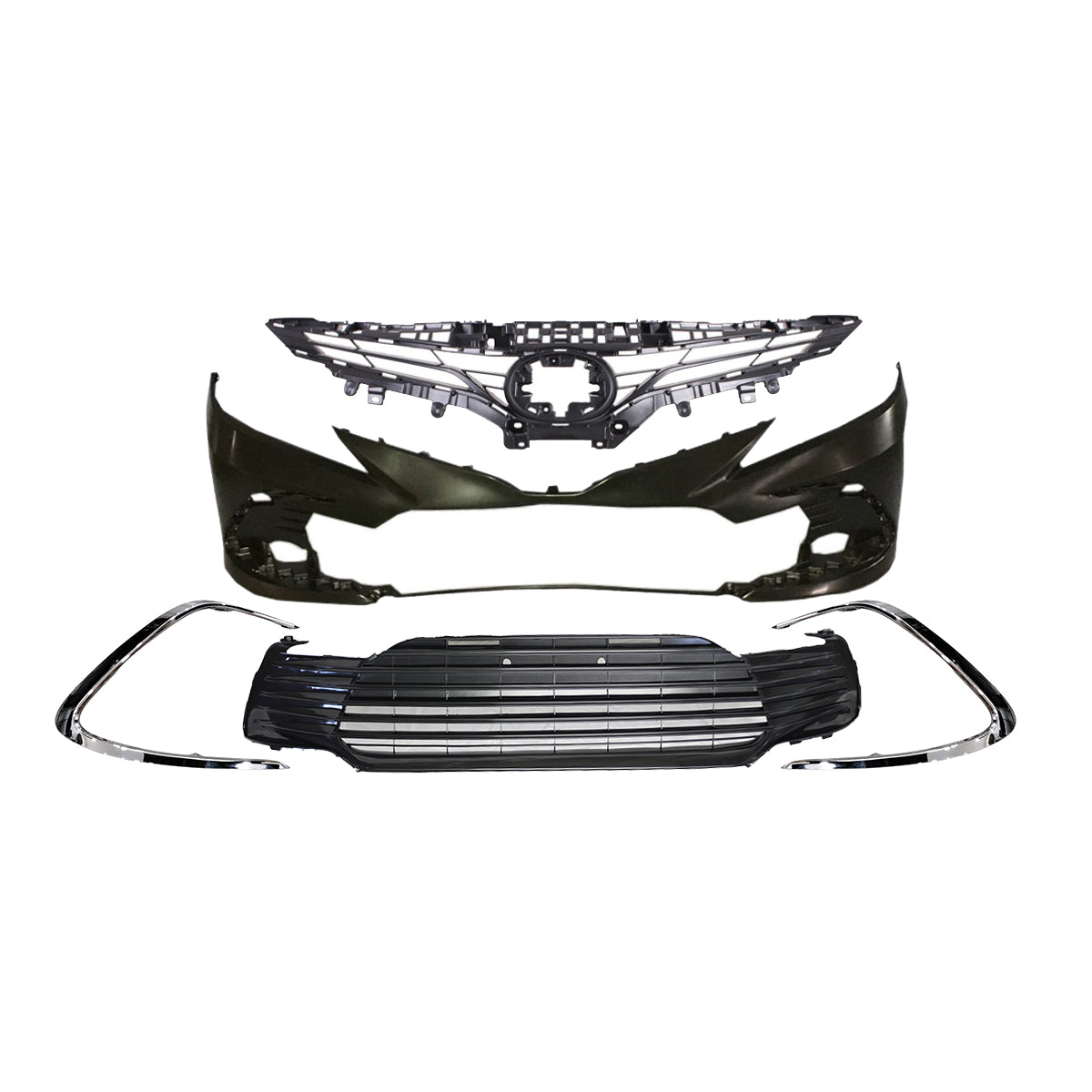 For 2021-2023 Toyota Camry LE XLE Front Bumper with Grilles and Trims