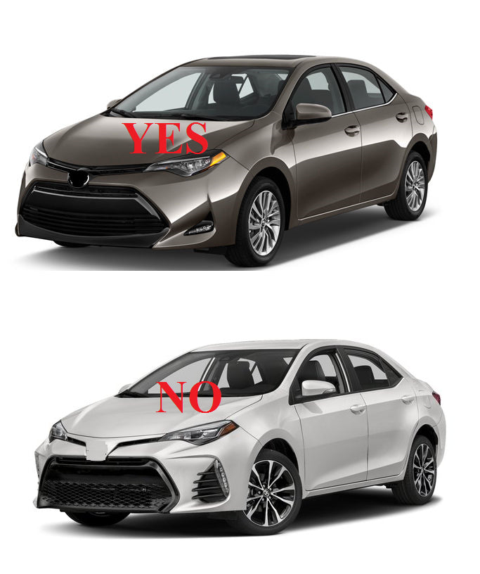 For 2017-2018 Toyota Corolla Front Upper Hood Grille LE XLE Style Glossy Black