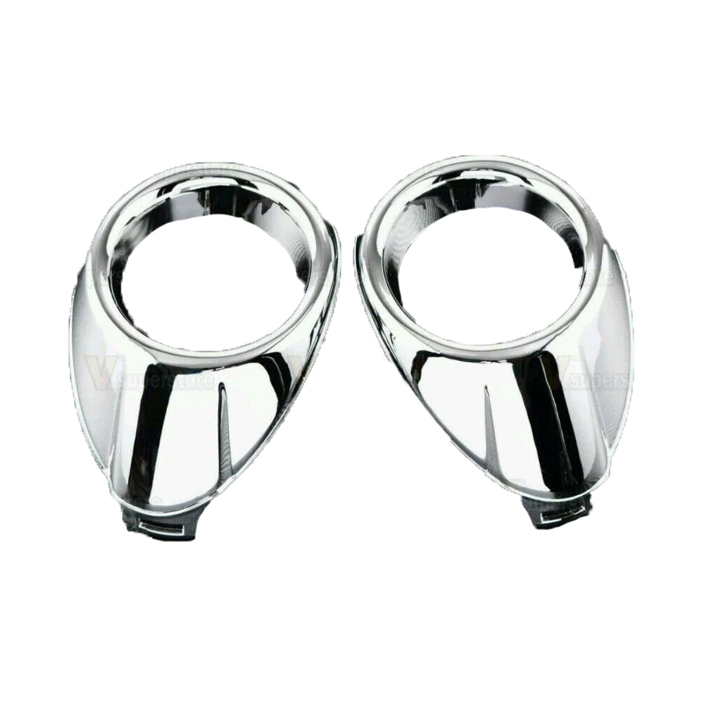 Premium Quality for 2012-2014 Ford Focus ABS Fog Light Lamp Cover Bezels Trim Chrome Set