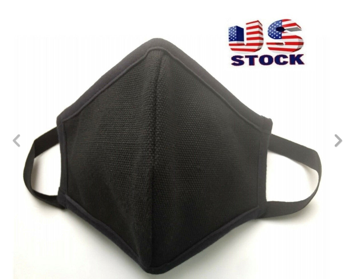 Reusable Washable Face Cover BLACK- USA STOCK