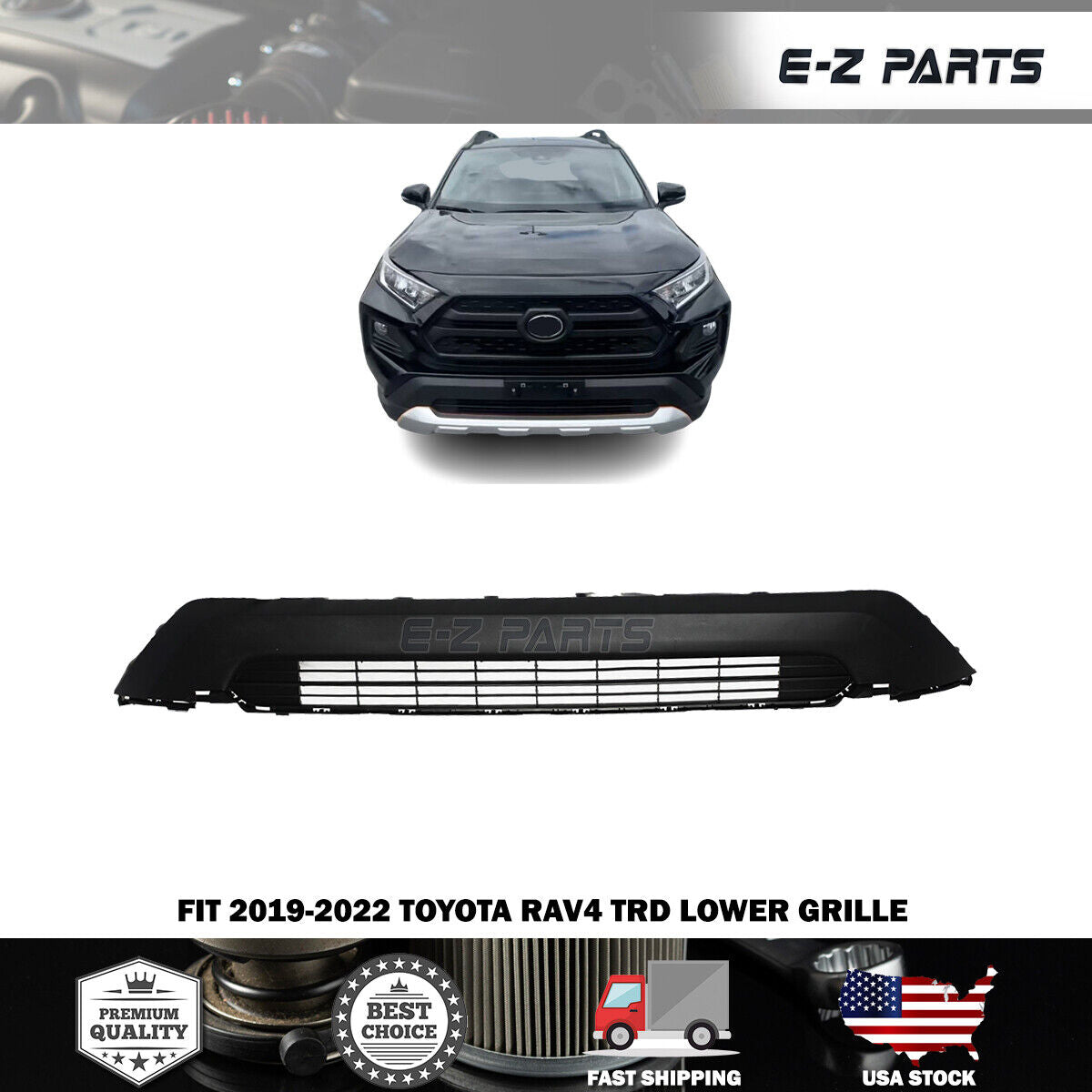 For 2019-2022 Toyota RAV4 TRD Lower Grille