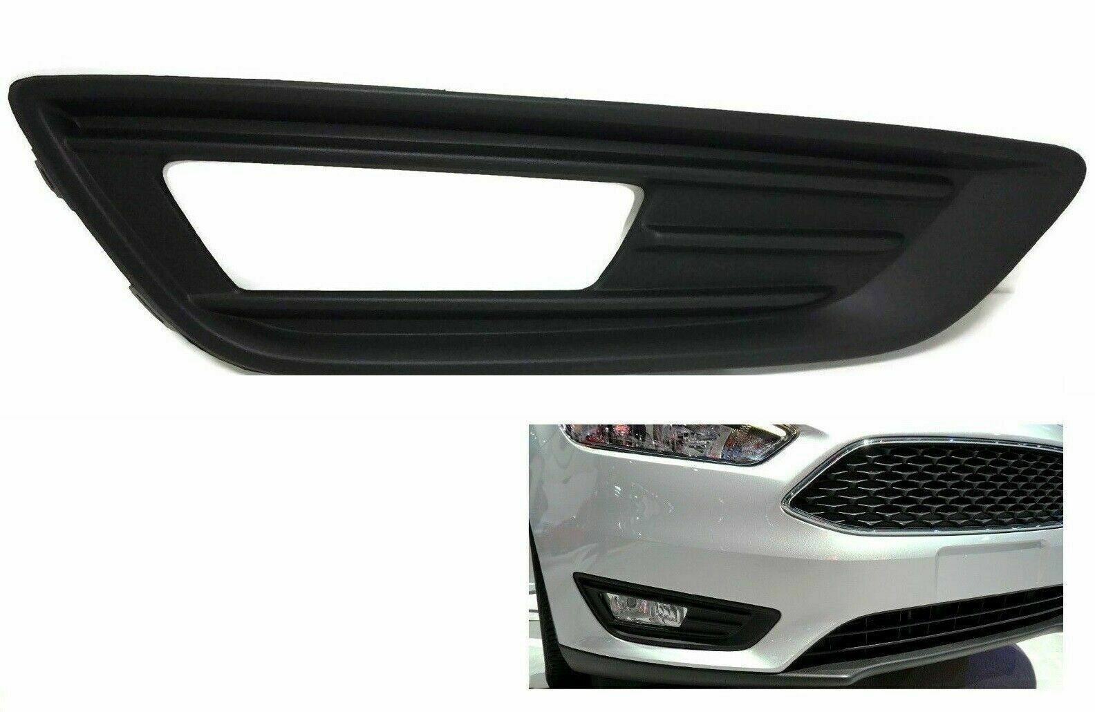 Premium Quality for 2015-2018 Ford Focus Fog Light Bezel Pair LH+RH Side S SE