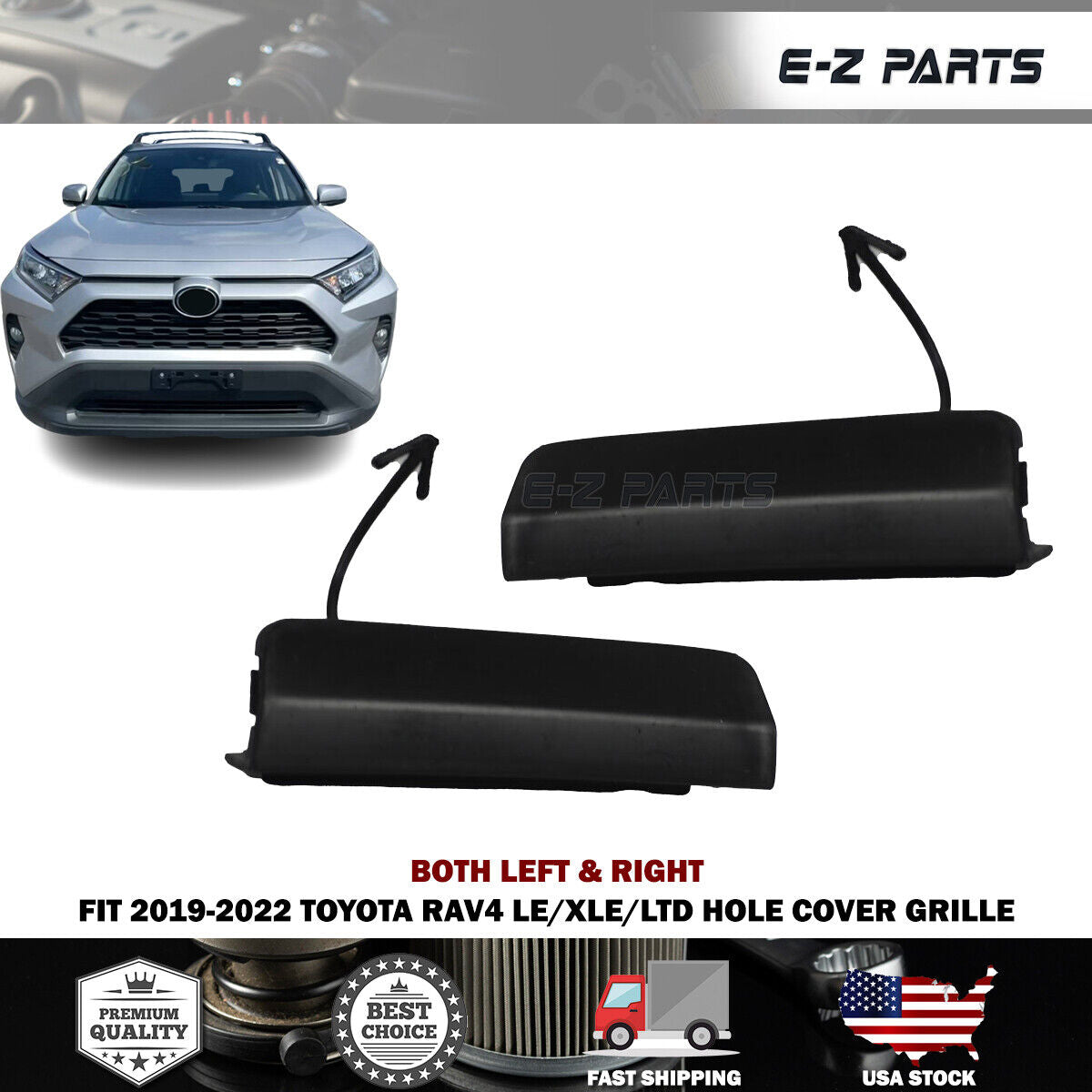 For 2019-2022 Toyota RAV4 LE/XLE/LTD Both Left & Right Hole Cover Grilles