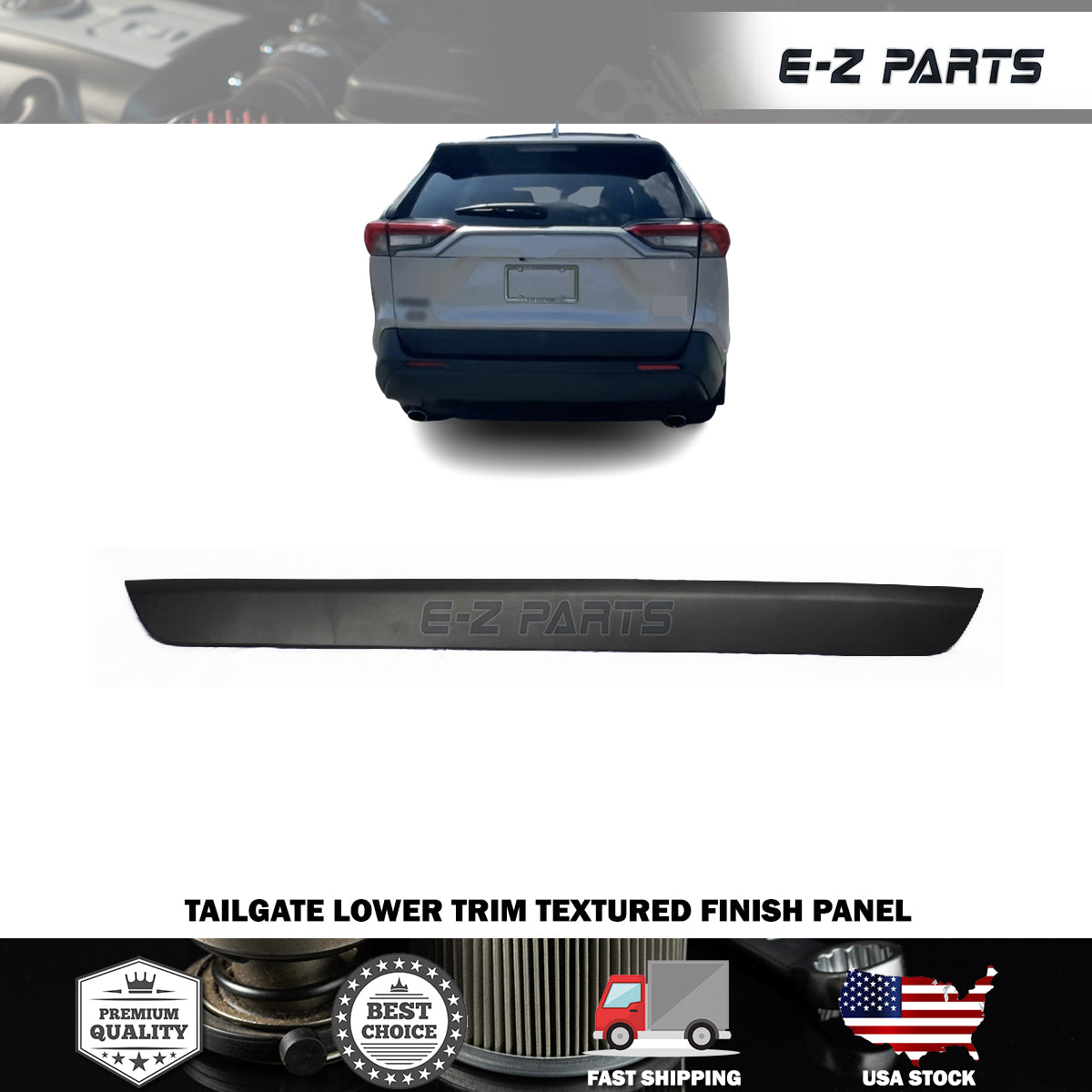 For 2019-2022 Toyota RAV4 Tailgate Lower Trim Finish Panel